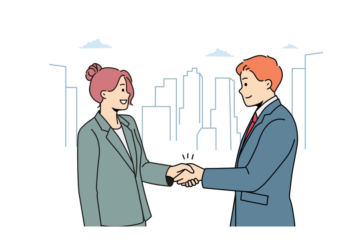 握手する人のイラスト