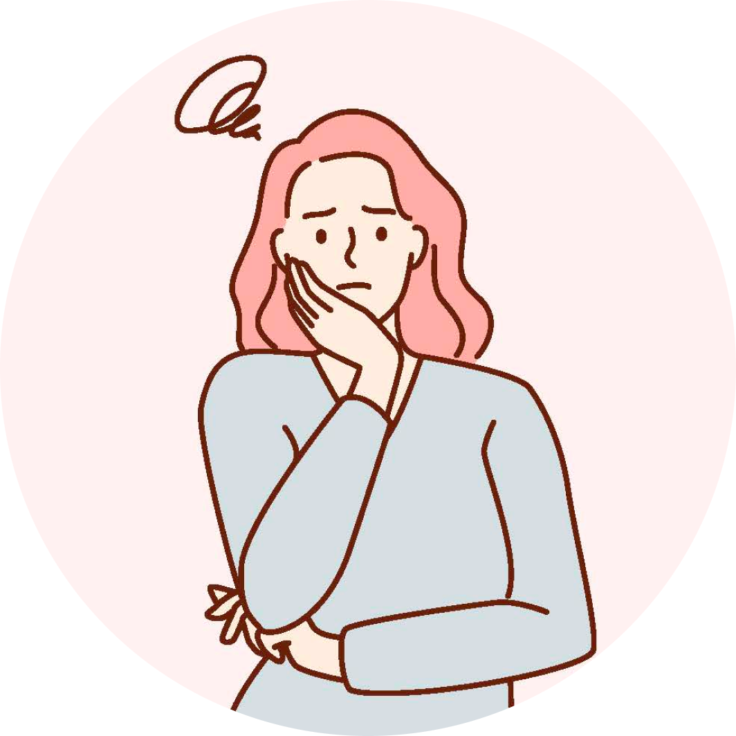 困っている人のイラスト